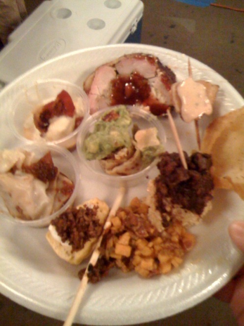 a sample of the dishes at the houston bacon takedown